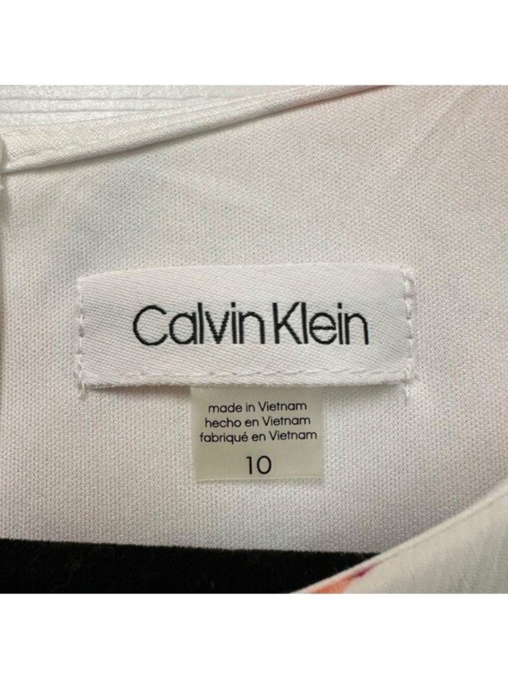 Calvin Klein Womens 10 Sleeveless Midi Dress with Asymmetrical Hem Floral Belted - Picture 5 of 7
